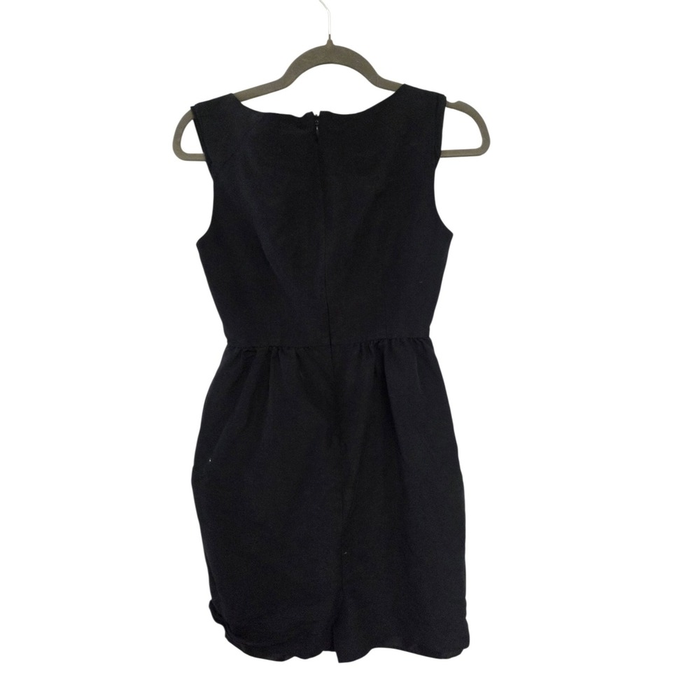 J.Crew Black Cotton Silk Blend Sleeveless Fit & Flare Cocktail Dress Size 0